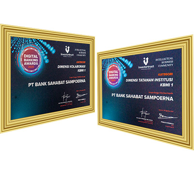 Digital Banking Awards 2025 for Institutional Order Dimension and Collaboration Dimension from investortrust.id in collaboration with the Intellectual Business Community (IBC)