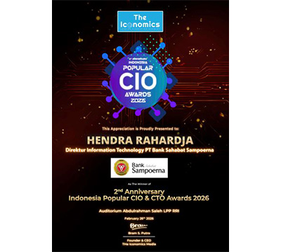 Direktur Information Technology, Bapak Hendra Rahardja raih penghargaan 